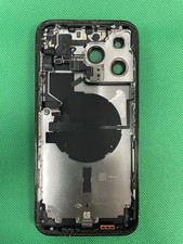 iPhone 14 Pro Max BLACK Back Housing w Small parts OEM Pull- Broken Lens- ASIS