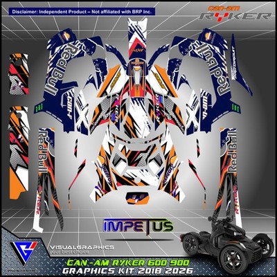 Can Am RYKER 600 900 Grafik Kit 2018 2019 2020 2026 Aufkleber Decals ATV UTV MX