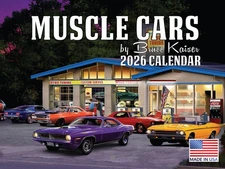 Muscle Car Calendar 2026 Bruce Kaiser Classic Cars Monthly Wall Calender