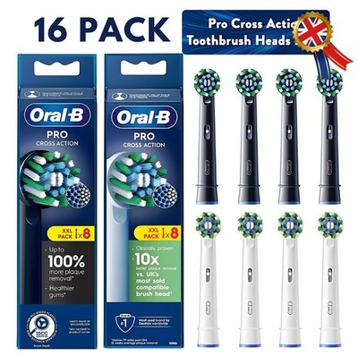 8/16x Oral-B CrossAction Aufsteckbürsten CleanMaximiser Zahnbürstenaufsatz DE