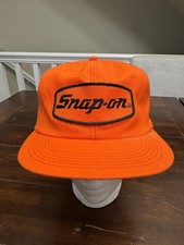 Vintage Snap-on Orange Baseball Cap Hat Plastic Snapback