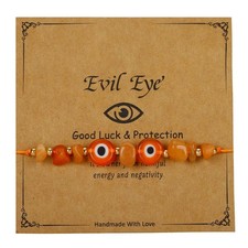 Evil Eye Irregular Crystal Stone Beads Bracelet Handmade Protection Good Lu - 03