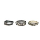 Southwest Sterling Fred Harvey Era Turquoise Stamped Cuffs Lot of 3 #S5621-3 — photo 2