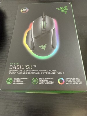 NEW Razer Basilisk V3 Wired Ergonomic RGB Gaming Mouse