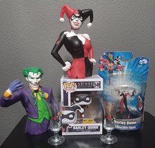 DC Harley Quinn & Joker Action Figure Funko Pop Collectible Lot Bundle
