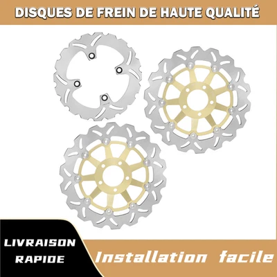 Pour Kawasaki ZZR 400 600 ZZR400 ZR-7 ZR550 Zephyr Disque de frein Avant Arrière - Photo 1/4