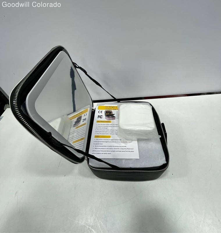 Enjoy Today Portable Vanity Case White Black Mirror and Accessories Not