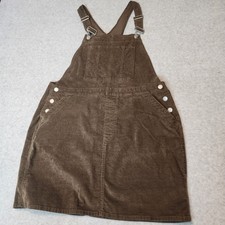Womens Corduroy Jumper Dress Size Large Bib Overall Light Brown Gap Denim