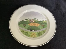 VILLEROY & BOCH Naif LaPlau #6 "Hunter and Dog" -One Dinner Plate Germany EUC