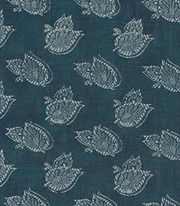 TELA SOANE BRITAIN 'HOJA DE BURDUR - ÍNDIGO' 2,5 METROS (250cm) - LINO Foto 4 de 4