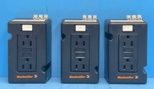 Weidmuller 6720005422,  GFI 15A, 120VAC Outlet,DIN Rail Mount, LOT OF 3  NEW