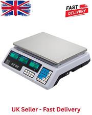ACS-30 40kg5g Digital Price Computing Scale for Vegetable Meat Silver & Black UK