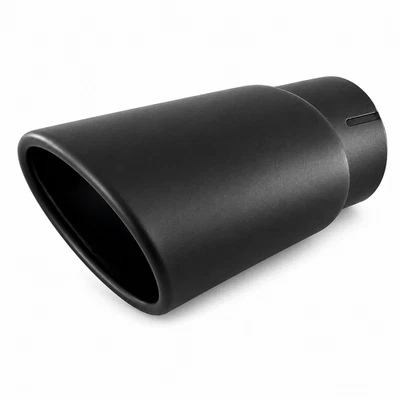 Tapa De Escape Negra, Salida De Escape Ovalada 115x90mm, Conexión 60mm - Imagen 1 de 4