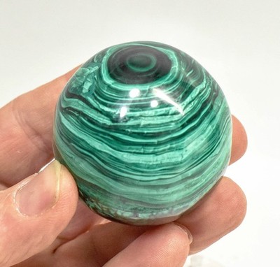 1.85'' POLISHED MALACHITE SPHERE With Stand Congo - E699