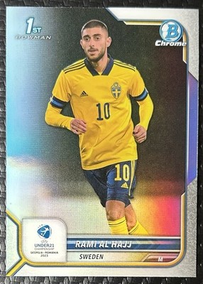 2022 Topps Bowman Chrome Road To UEFA U21 - Rami Al Hajj RC Refractor #37 Sweden