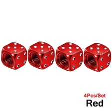 4x Aluminum Dice Tire Valve Caps Dustproof Stem Covers For Car Truck Moto Bike 4x Aluminum Dice Tire Valve Caps Dustproof Stem Covers For Car Truck Moto Bike