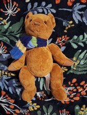 Vintage Toys R Us Animal Alley Geoffry Inc Teddy Bear Scarf Plush Plushy Brown