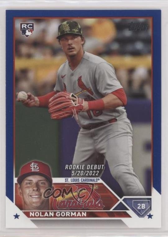 2023 Topps Update Rookie Debut Retail Royal Blue Nolan Gorman #US212 15t1