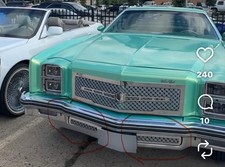 1976-1977 Chevy Monte Carlo Tiarra Chrome Mesh Grille Led Light Up Badge Grill 1976-1977 Chevy Monte Carlo Tiarra Chrome Mesh Grille Led Light Up Badge Grill