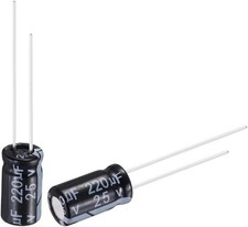 220uF 25V 6x11mm Radial Electrolytic Capacitor Aluminum Ca Number of Items: 50