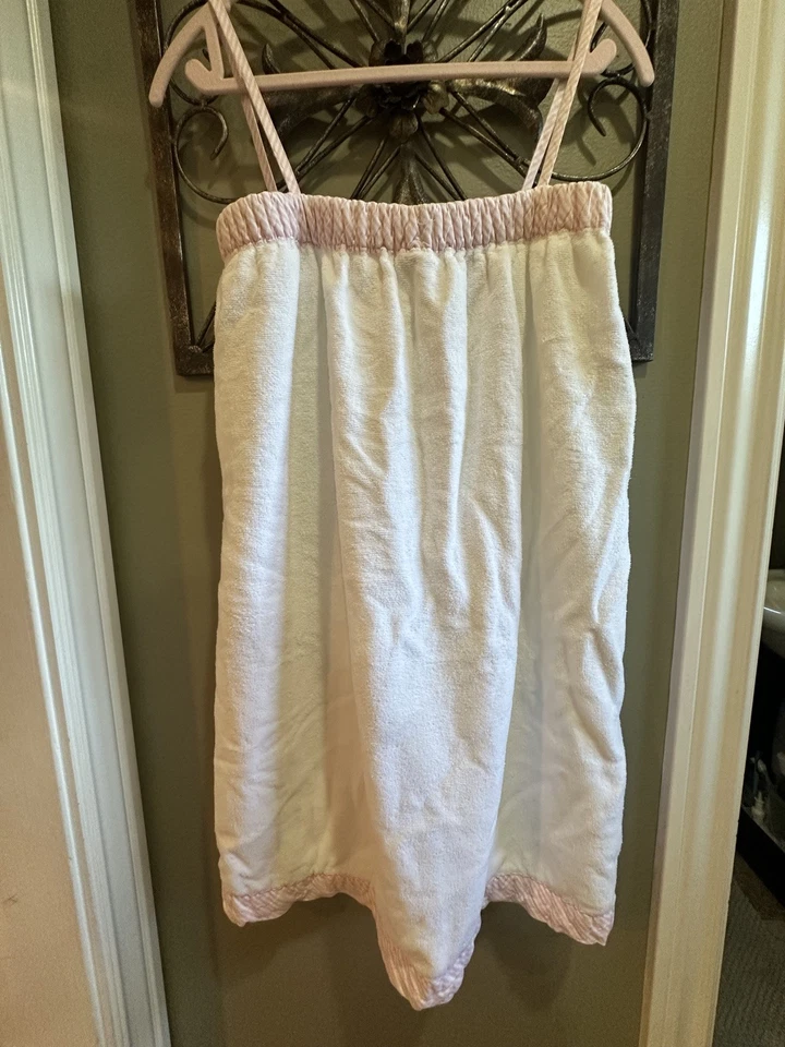 Toalla envolvente de albornoz para mujer Tommy Hilfiger blanca/rosa Foto 4 de 4