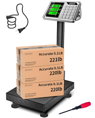 Digital Industrial Platform Scale for Packages, 661Lb Weight Shipping Scale, 0.1