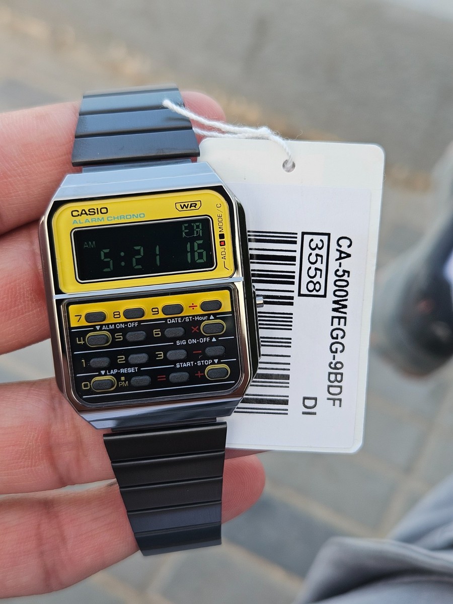Casio CA-500WEGG-9BDF Vintage Gold Calculator Watch | Original