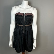 Free People Rocker Corset dress size 8 Black Strapless Mini Grunge Indie Sleeze
