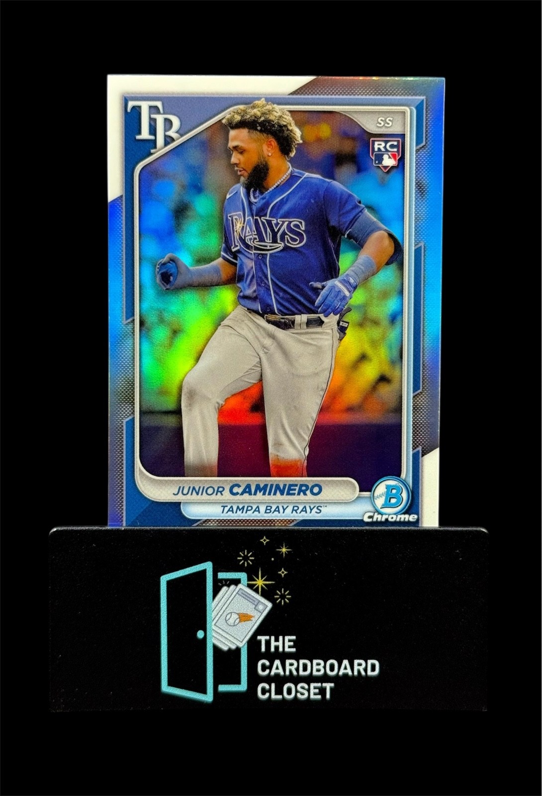 Junior Caminero 2024 Bowman Chrome Image Variation RC Tampa Bay Rays Rookies