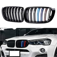 F25 F26 Grill M Color Gloss Black,Front Kidney M-Color Double Line Glossy Black
