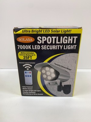 Solasa Spotlight 7000K LED Security Light 25 FT Motion Activated New Open Box