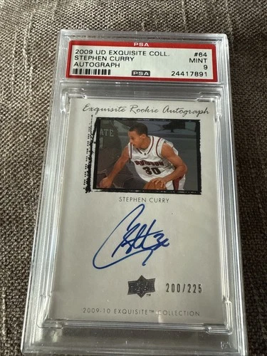 2009 UD Exquisite Collection Stephen Curry Autograph PSA 9 /225
