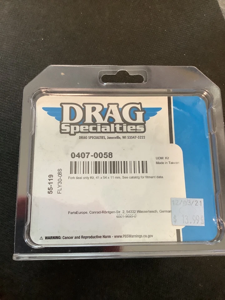 Drag Specialties - 55-119 - Kit de sellado de horquilla 0407-0058 Foto 2 de 2