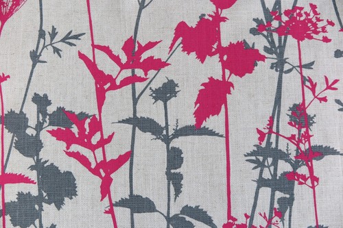HARLEQUIN CURTAIN FABRIC DESIGN "Nettles" 1.3 METRES NATURAL /NEON/ZINC - Picture 3 of 5