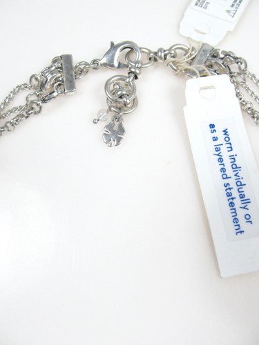 $49 Lucky Brand 3-in-1 Two Tone Layered Satin Disc Necklace NWT New - Picture 6 of 8