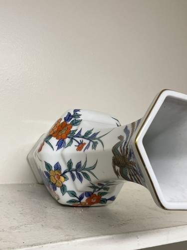 "Florero floral chino vintage de 13""" - Imagen 5 de 6