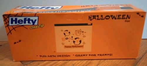 Halloween NOS Hefty GALLON Size Bags 25 Count UNOPENED BOX - Afbeelding 2 van 4