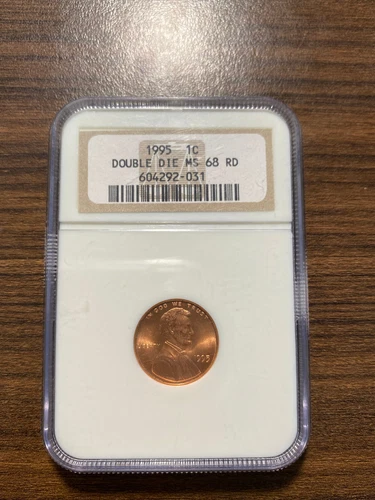 1995-P Double Die Obverse DDO Lincoln Memorial Penny Cent 1C NGC MS 68 Red (RD)