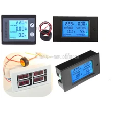 AC 80-260V 0-100A LCD Volt Current Watt Kwh Meter Power Energy Ammeter Voltmeter