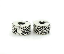 2 Metallperlen Clip antik silber Ø 3 mm Haarperle Wikinger Bartperle Vikings