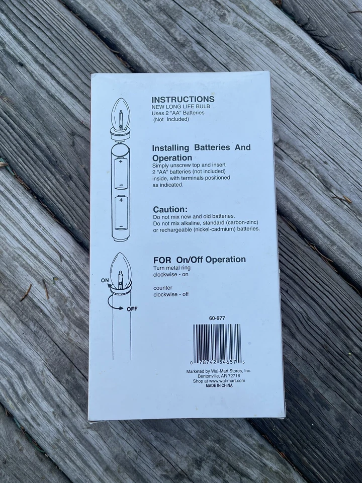 2 Lámpara Vela Holiday Time Batería Blanco y Dorado 9" Nueva Foto 2 de 2