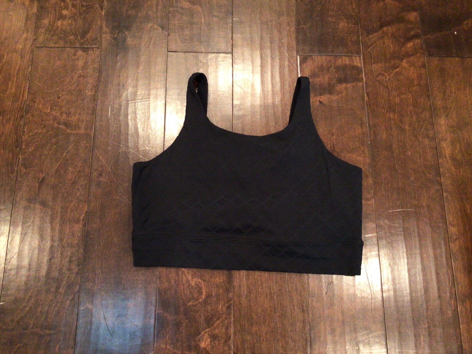 Nike Sports Bra Womens Large Black Dri Fit Yoga Athletic Stretch Pull On-image