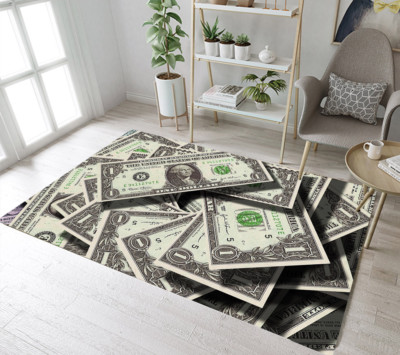 Money USA one Dollar Pattern Area Rugs Kids Bedroom Carpet Living Room ...