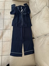 SOMA WOVEN Long-Sleeve Notch Collar Top and Pants Set. MSRP 138. Size S