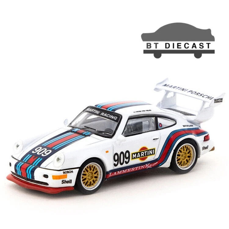 TARMAC WORKS x SCHUCO PORSCHE 911 RSR MARTINI RACING #909 1/64 WHITE T64S-003-MA