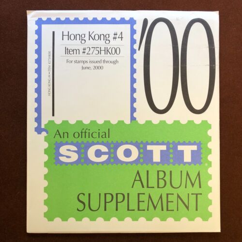 HONG KONG 2000 SUPPLEMENT # 4 SCOTT SPECIALTY STAMP ALBUM PAGES 275HK00 - Afbeelding 1 van 2