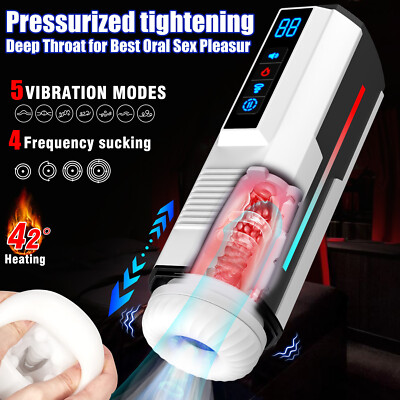Automatic Male Masturbator Cup Suck Vibrate Thrusting Heating Vagina  Lubricants | eBay