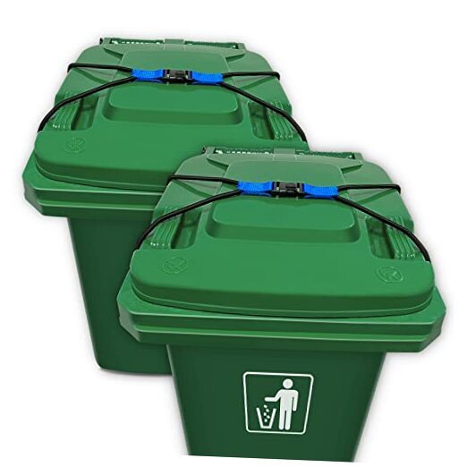 Heavy Duty 2-Pack Trash Can Lid Locks for 30-54 Gallon Outdoor Garbage Bins-image