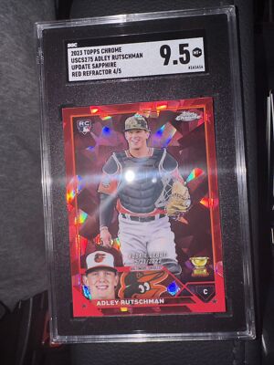 2023 Topps Chrome Update Sapphire Edition red RC Adley Rutschman 
