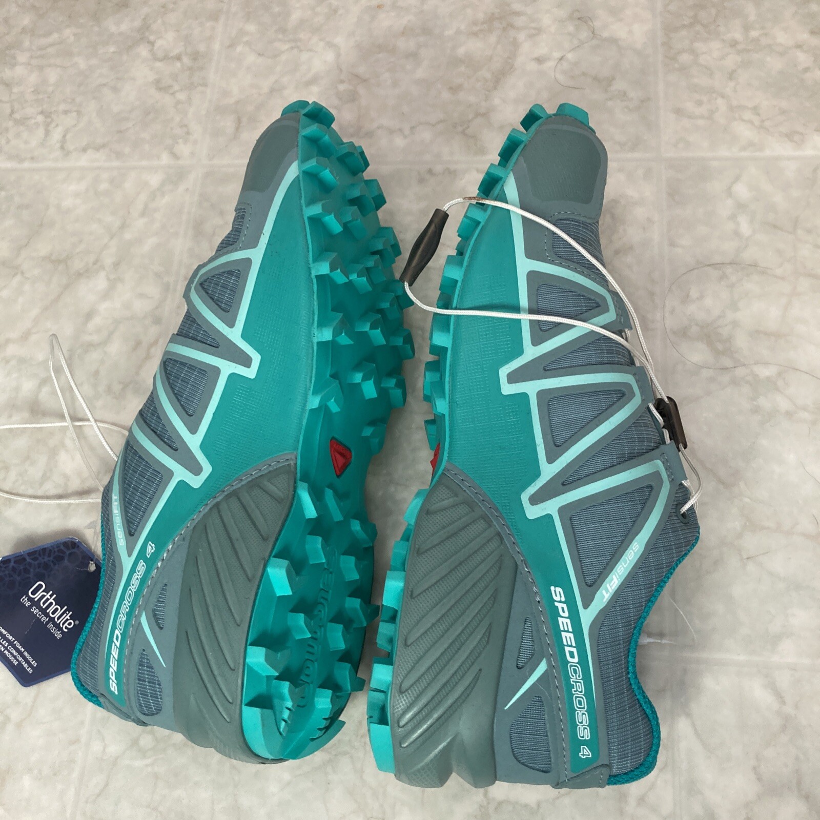 Salomon Speedcross 4 CS Women Size 5 Trail Running Shoes Trellis / Sunny Lime image 9